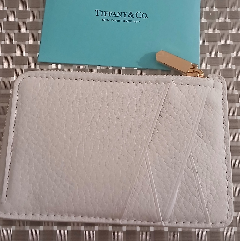 NEW AUTHENTIC Tiffany & Co $500 Zip Wallet Card Case Made In Italy - Picture 13 of 14